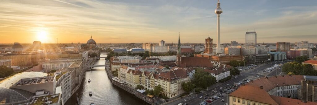 Berlim ao por do sol